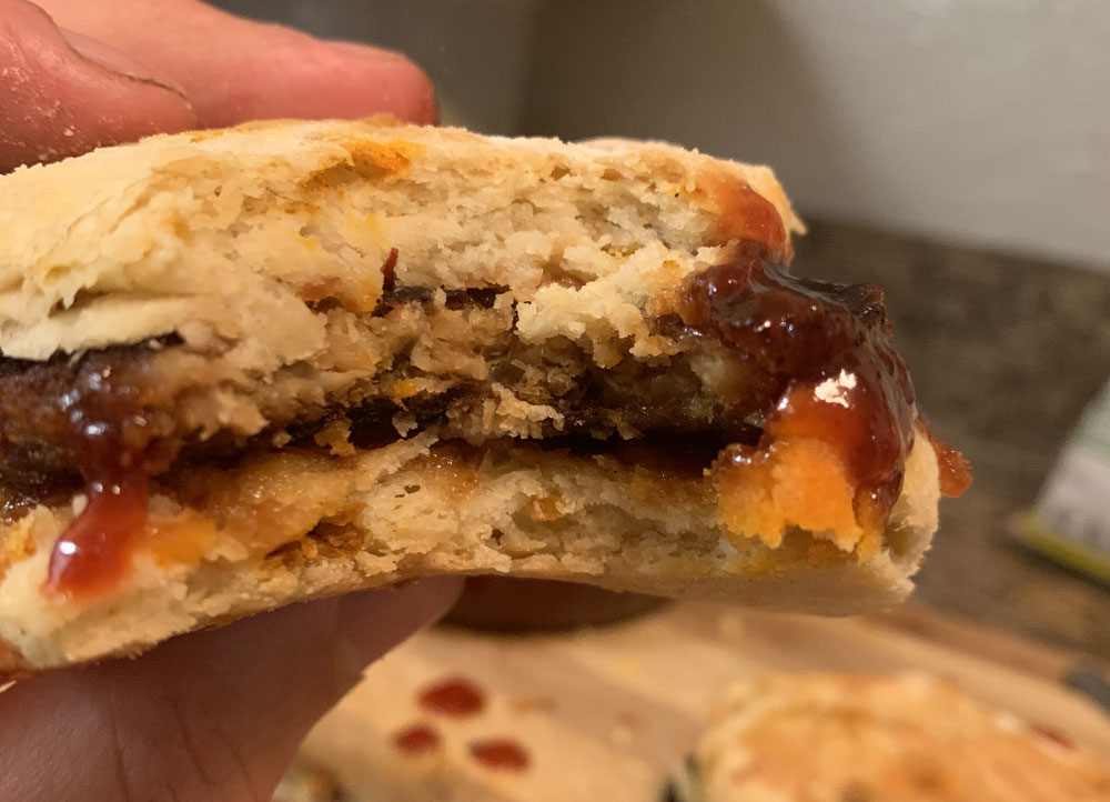 Breakfast sausage biscuit