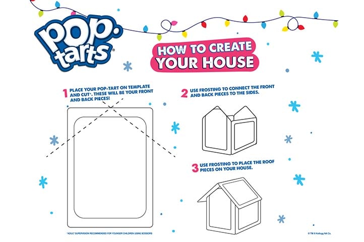 Pop-Tarts Gingerbread House Instructions Image