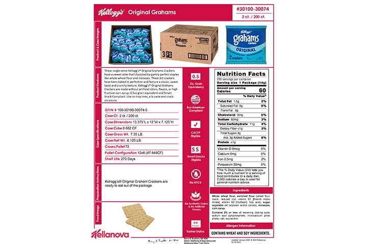 3010030074 Original Grahams 2ct NLI18222 K-12 Spec