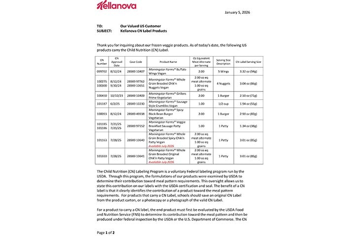 Kellanova CN Label Products