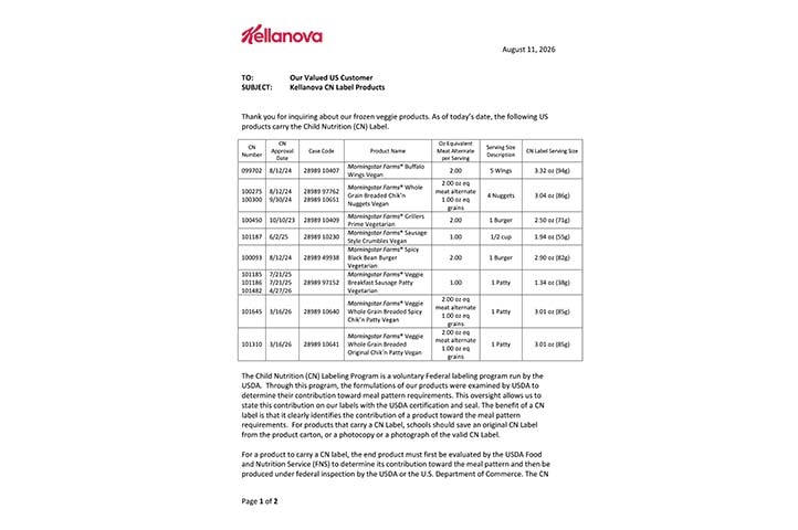 Kellanova CN Label Products
