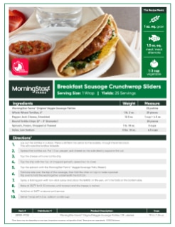 MorningStar Farms® Breakfast Sausage Crunchwrap Sliders Image
