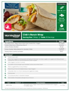 MorningStar Farms® Chik'n Ranch Wrap Image