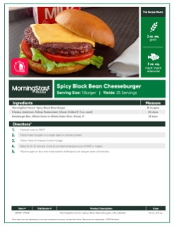 MorningStar Farms® Spicy Black Bean Cheeseburger Image