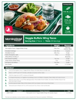 MorningStar Farms® Veggie Buffalo Wing Tacos Image