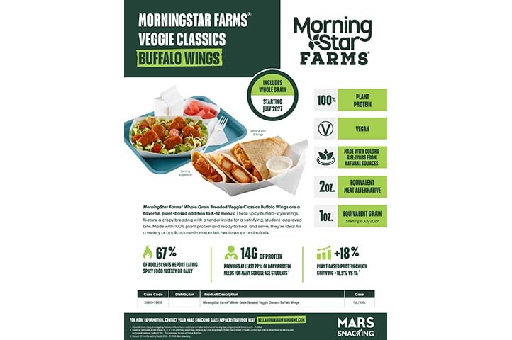 MorningStar Farms® Whole Grain Breaded Buffalo Wings Sell Sheet