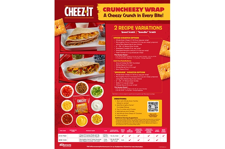 Cheez-It® Cruncheezy Wrap Recipe Sheet Image
