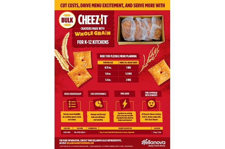 Cheez-It Whole Grain K-12 Bulk Sell Sheet