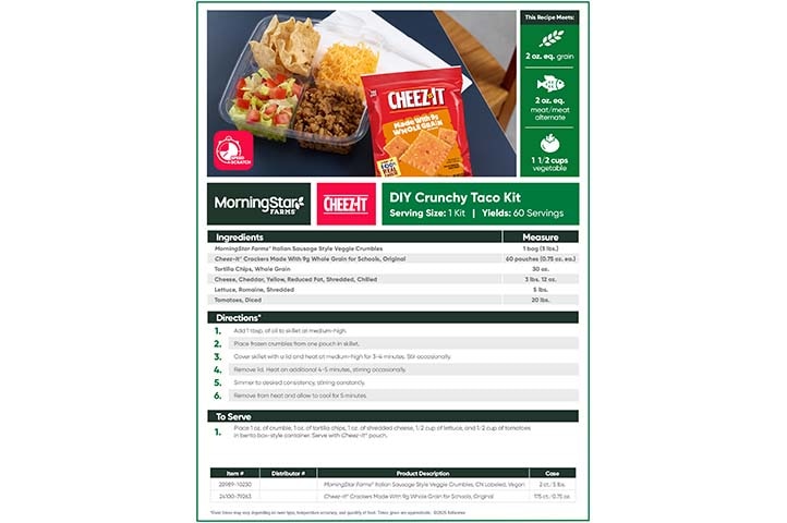 DIY Crunchy Taco Kit Recipe Sheet