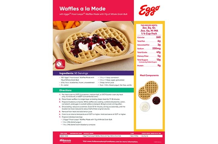 Waffles Ala Mode with Eggo® Froot Loops® Waffles