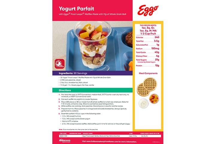 Eggo® Froot Loops® Waffles & Yogurt Parfait