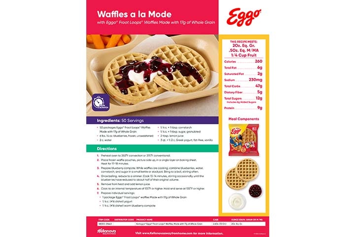 Waffles Ala Mode with Eggo® Froot Loops® Waffles