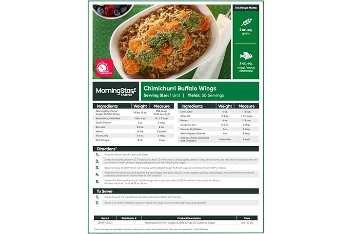 MorningStar Farms® Chimichurri Buffalo Wings Image