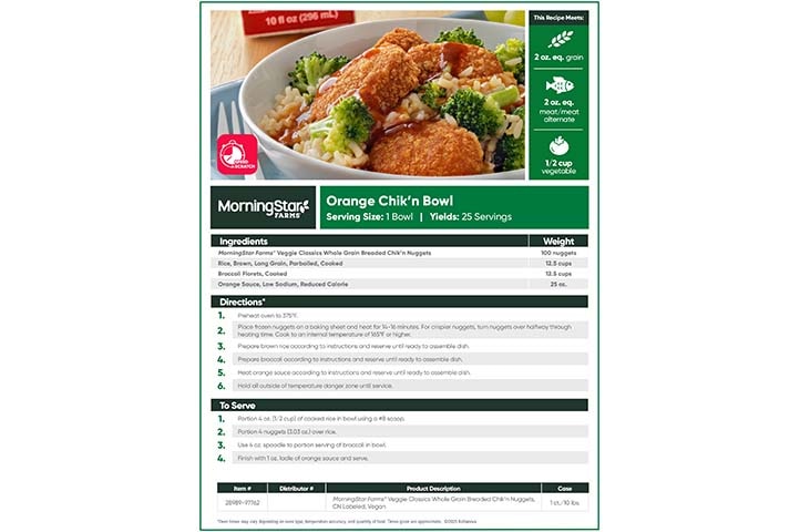 MorningStar Farms® Orange Chik'n Bowl Image