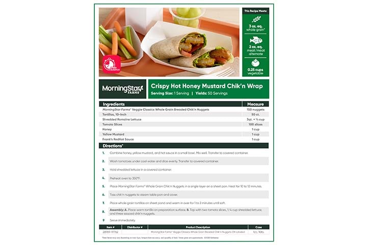 MorningStar Farms® Crispy Hot Honey Mustard Chik’n Wrap