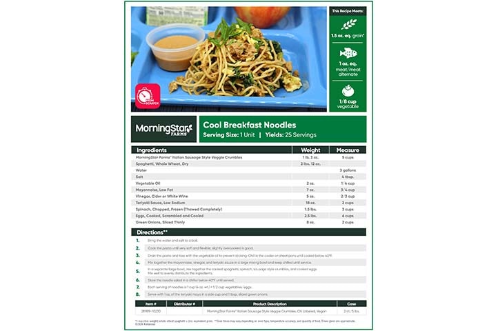 MorningStar Farms® Cool Breakfast Noodles