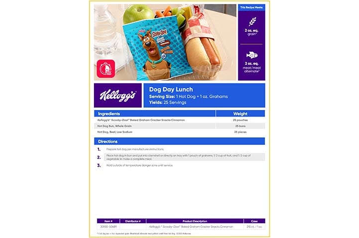 Scooby-Doo!™ Grahams Dog Day Lunch Recipe Sheet