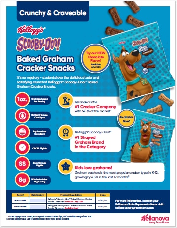 Scooby Doo Grahams Sell Sheet 2025