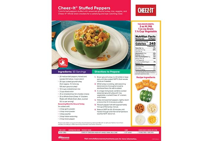 Stuffed Peppers Cheez-It® Bulk Recipe Sheet