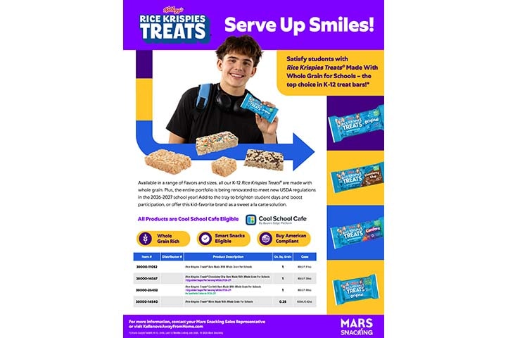 Rice Krispies Treats® K-12 Portfolio Merchandiser Sell Sheet