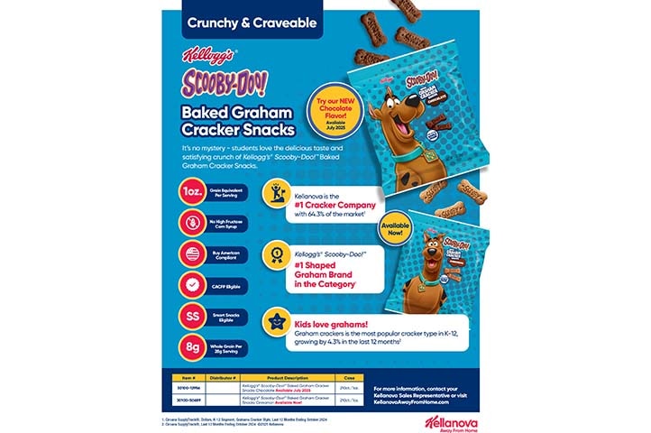 Kellogg's® Scooby-Doo!™ Baked Graham Cracker Snacks Sell Sheet