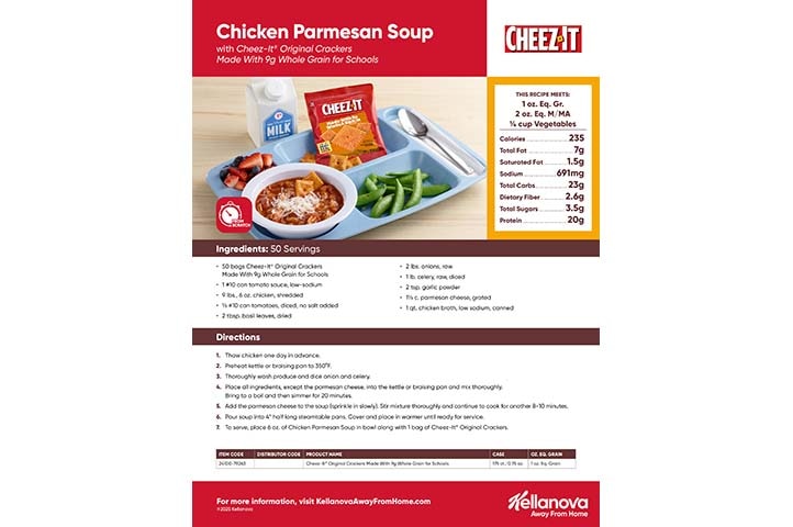 Chicken Parmesan Soup with Cheez-It® Recipe