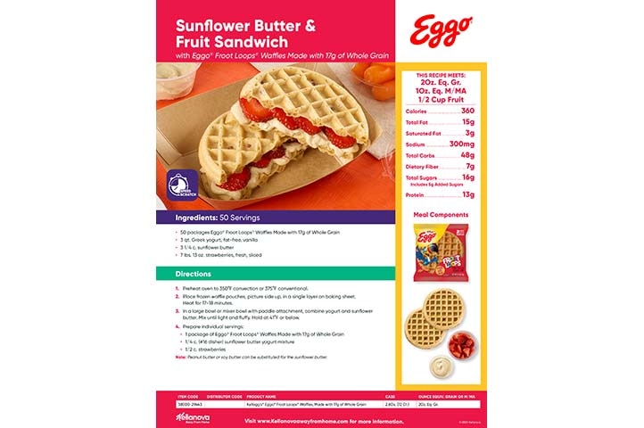 Eggo® Eggoji™ Froot Loops Waffle Recipe Concepts