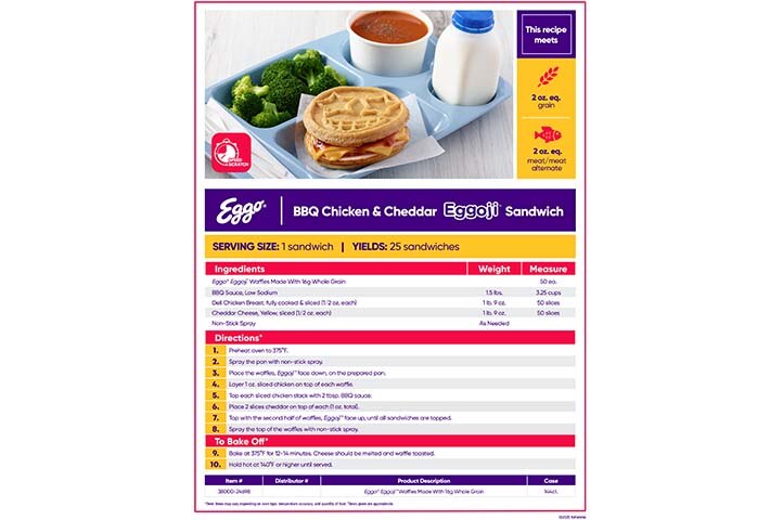 Eggo® Eggoji™ BBQ Chicken & Cheddar Sandwich Image