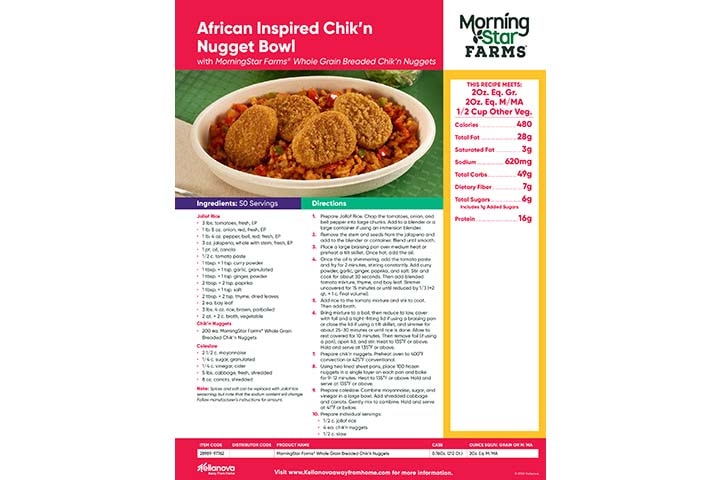 MorningStar Farms®  African Inspired Chik'n Nugget Bowl