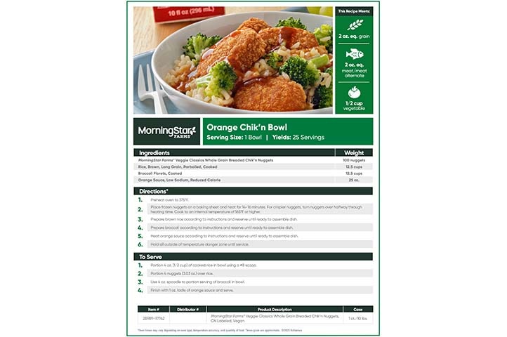 MorningStar Farms® Orange Chik'n Bowl Recipe