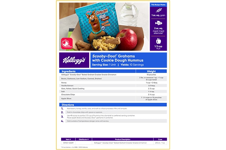 Kellogg's® Scooby -Doo!™ Grahams with Cookie Dough Hummus Image
