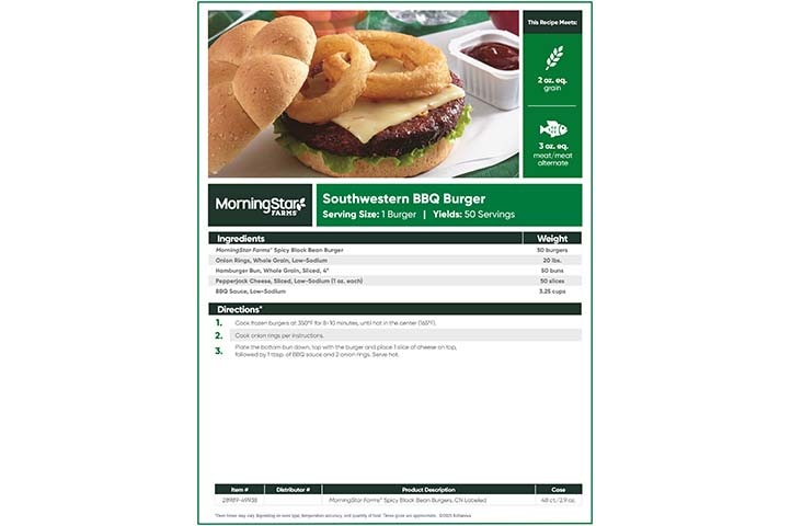 MorningStar Farms® Southwestern BBQ Burger Recipe