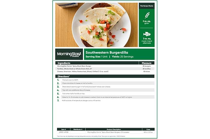 MorningStar Farms® Southwestern Burgerdilla Recipe