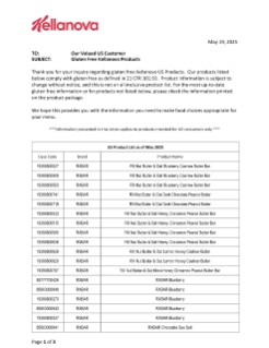 Kellanova Gluten Free Letter