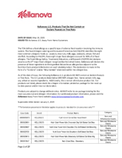 Kellanova K-12 Nut Allergen Letter