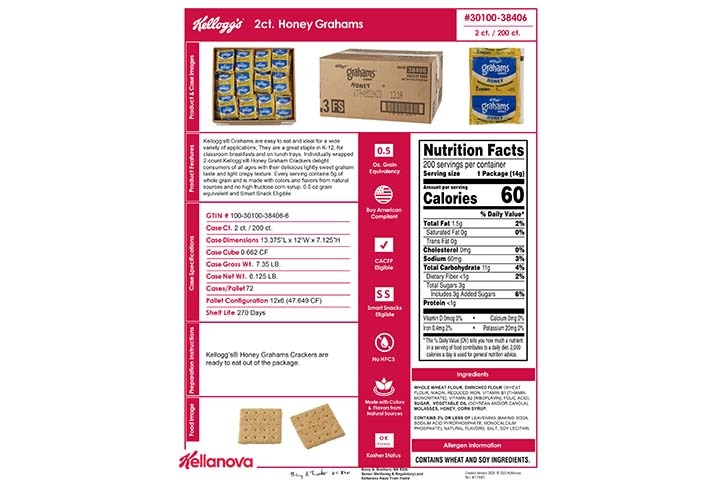 30100 38406 Honey Grahams 2ct K-12 Spec Image