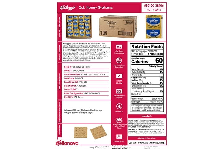 30100 38406 Honey Grahams 2ct K-12 Spec