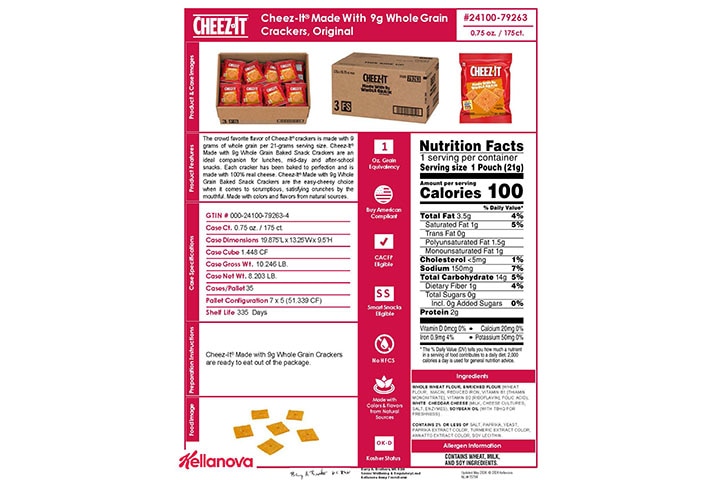 24100 79263 Cheez-It Made with 9g Whole Grain for Schools NLI 15794 - Combined Bid Spec Image