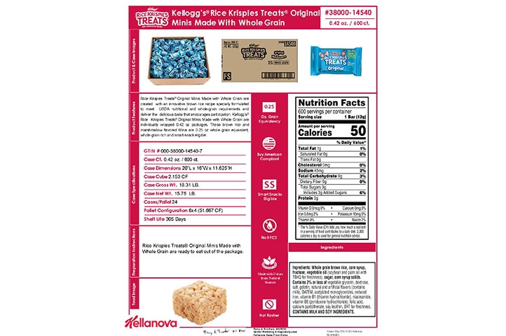38000 14540 Rice Krispies Treats Made with Whole Grain for Schools - Original Minis NLI 14442b - Combined Bid Spec Image
