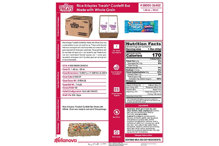 38000 26452 Rice Krispies Treats Made with Whole Grain for Schools - Confetti NLI 18629 - Combined Bid Spec Image